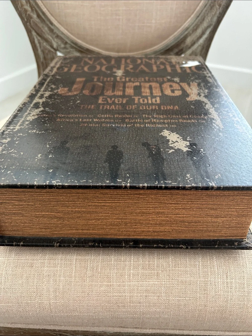 Vintage Crown Decorative Coffee Table Book Box - Black and Brown